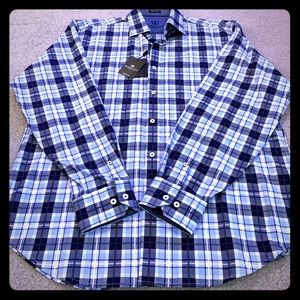 NWT Bugatchi long sleeve button down shirt Sz L